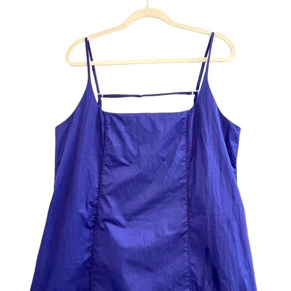 Free People Mini Dress with Adjustable Straps in Spectrum Blue Large NEW RARE - Picture 2 of 11